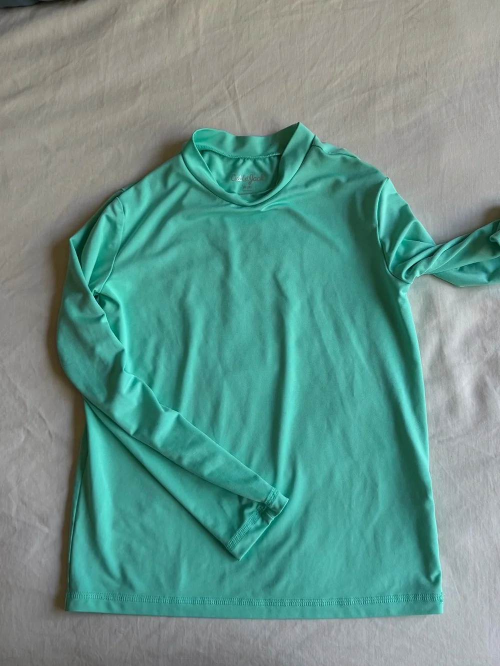 Cat & Jack Kids Long Sleeve Swim Rashguard in Aqua Green